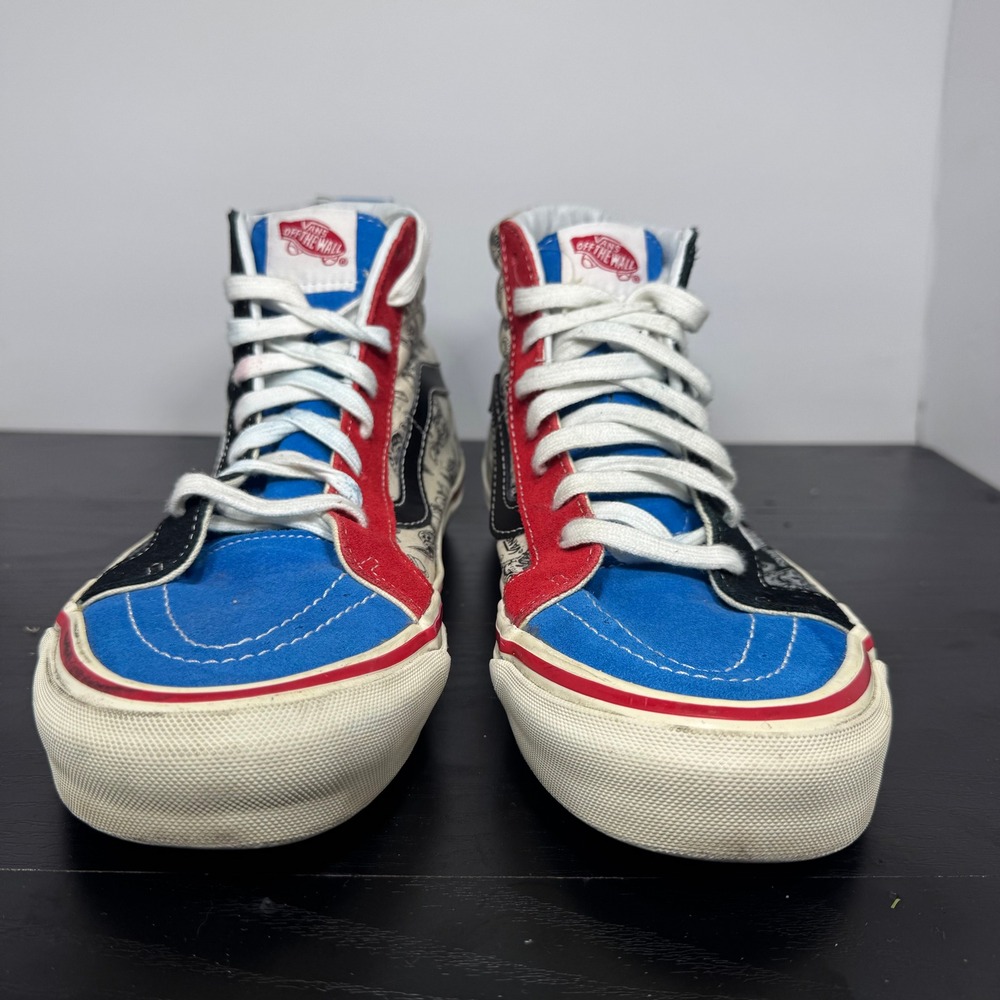 Vans Sk8-Hi Skull Pirate Multi-Color High Top Skate Sneakers Shoes US Mens 9.5